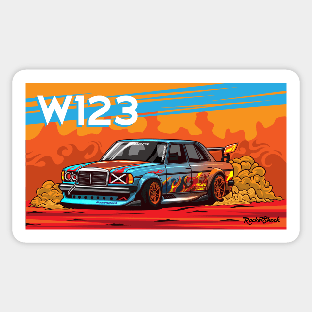 W123 restomod Sticker by ASAKDESIGNS